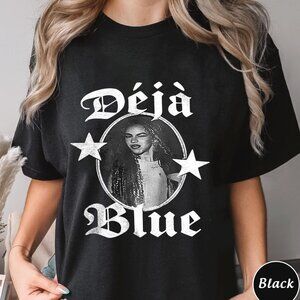Déjà Blue Vintage Aesthetic T-shirt, Retro Music Inspired Shirt, Y2K Grunge 99